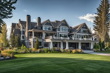 Obraz premium Luxury House on Golf Course