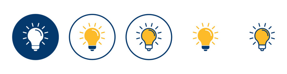 Lamp icon vector isolated on white background. Light bulb icon vector. Idea vector icon