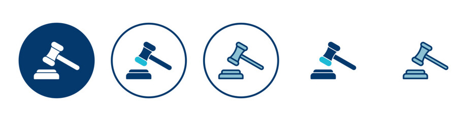 Gavel icon vector isolated on white background. Hammer icon vector. Judge Gavel Auction Icon Vector. Bid