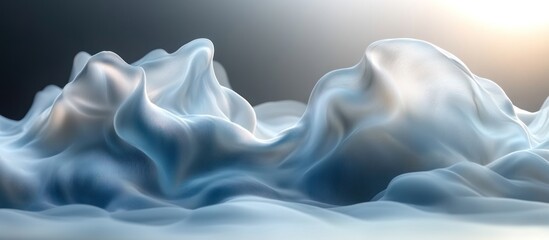 Obraz premium Abstract Blue Silk Waves