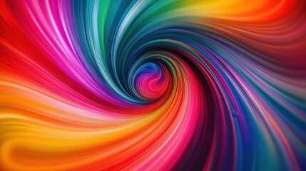 Fototapeta premium Abstract Colorful Swirling Background - Vibrant Rainbow Spiral Design