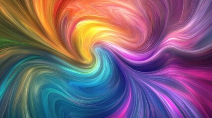 Abstract Swirling Rainbow Colors Background -  Digital Art Wallpaper