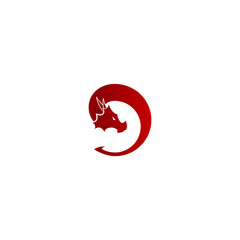 dragon logo. dragon vector illustration for icon,symbol or logo. dragon logo template