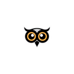 owl face vector design for icon,symbol or logo. owl template logo. owl face logo