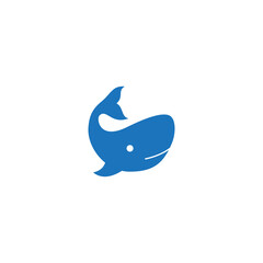 whale vector illustration for an icon,symbol or logo. whale template logo. animal logo