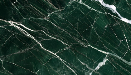 Surface of natural dark green marble texture with white veins. Natural green marble pattern. Marble background. Natural material