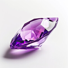 Amethyst Gemstone with Sharp Facets