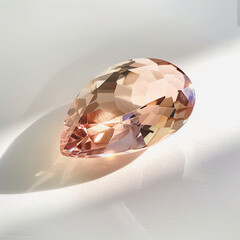 Pear-Cut Morganite with Peach Undertone