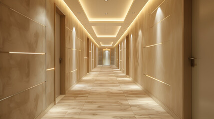 decoration and design in modern corridor