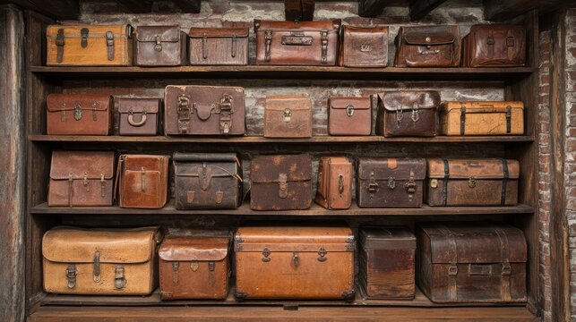 Vintage Leather Storage Boxes Timeless Preservation of Heritage Memories, Antique Storage Solutions for Heirlooms, Collections More
