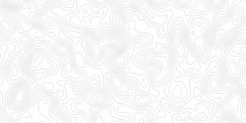 Vector seamless wave stripe topography map pattern camping grid cartography diagram black and white geometric carve wave line. abstract landscape topography line map wavy texture design background.