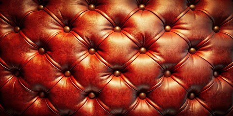 Luxurious sepia tone buttoned red leather background, luxury, texture, elegant, upscale, classy, vintage, retro, fashion