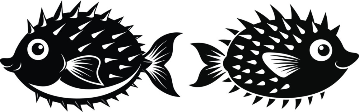 recommend clip art: porcupine fish vector silhouette 