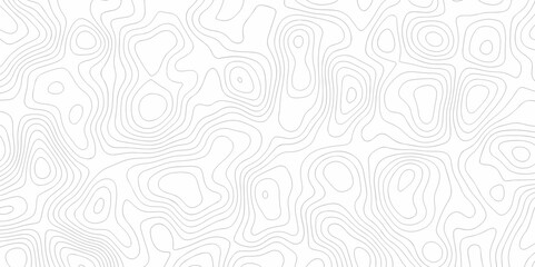 Vector seamless wave stripe topography map pattern camping grid cartography diagram black and white geometric carve wave line. abstract landscape topography line map wavy texture design background.