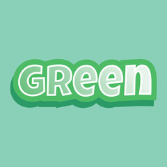Vector green text effect design