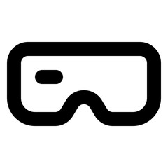 AR Goggle Outline Icon: Augmented Reality Wearable Tech Device