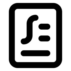 Function Calculator Outline Icon: Advanced Mathematical Computing Device