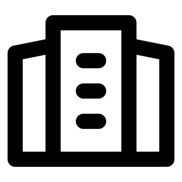 Supercomputer Outline Icon: High-Performance Computing (HPC) and Advanced Data Processing System