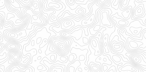 Vector seamless wave stripe topography map pattern camping grid cartography diagram black and white geometric carve wave line. abstract landscape topography line map wavy texture design background.