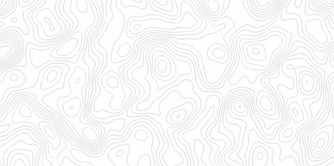 Vector seamless wave stripe topography map pattern camping grid cartography diagram black and white geometric carve wave line. abstract landscape topography line map wavy texture design background.