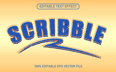 SCRIBBLE editable text effect