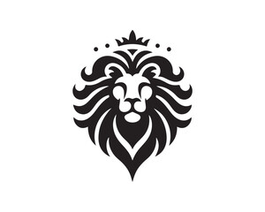 King Lion Logo Design Vector Template. Lion Head Logo Icon Vector illustration