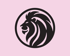 Lion Logo Design Vector Template. Lion Head Logo Icon Vector illustration