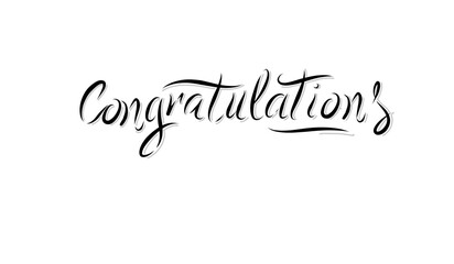 Congratulation text for background and banner. Congratulation illustration text.