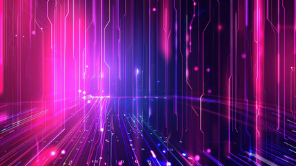 Obraz premium abstract technology with a purple and blue gradient background. digital technology wallpaper. technology background for presentation