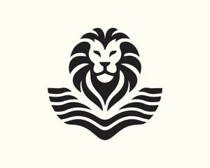 Obraz premium Lion Logo Design Vector Template. Lion Head Logo Icon Vector illustration