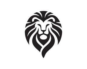 Lion Logo Design Vector Template. Lion Head Logo Icon Vector illustration