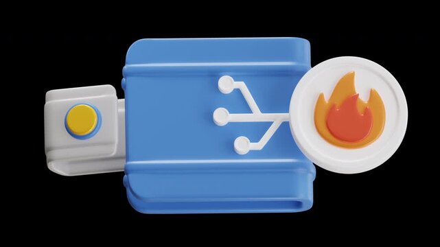 3D Animation of Hot wallets are more vulnerable to cyber attacks | Alpha Channel