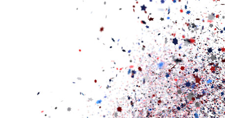 stars confetti on american independence day party