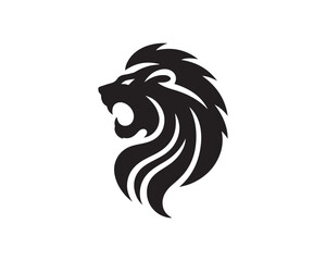 Obraz premium Lion Logo Design Vector Template. Lion Head Logo Icon Vector illustration