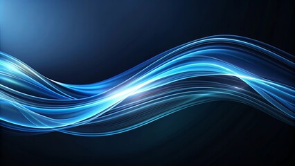 Elegant luxury wave with flowing blue lines on a dark canvas, elegant, luxury, wave,flowing, blue, lines, dark, canvas