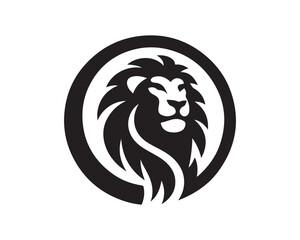 Naklejka premium Lion Logo Design Vector Template. Lion Head Logo Icon Vector illustration