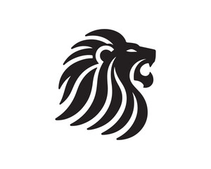 Lion Logo Design Vector Template. Lion Head Logo Icon Vector Illustration