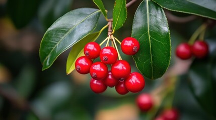 Red Berries on a Branch