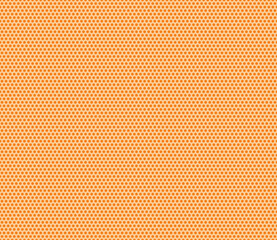 Obraz premium Minimal geometric background. Bold rounded hexagons mosaic pattern with inner solid cells. Orange color tones. Small hexagon shapes. Seamless pattern. Tileable vector illustration.