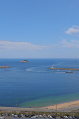 Fototapeta premium scenery of Sokcho Port on a nice day