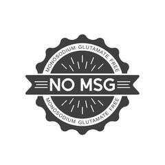 msg free symbol, no msg ingredients, vector art.