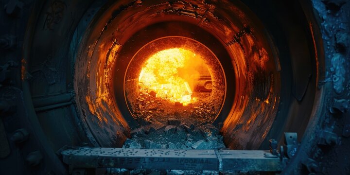 Rotary Furnace Combustion Chamber for Limestone Roasting