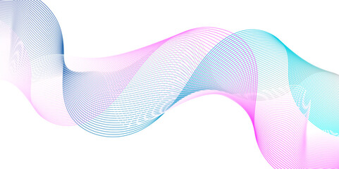 	
Abstract white, blue blend digital wave line technology transparent background. Minimal carve wavy white, blue flowing wave lines and glowing moving lines. Futuristic sound wave lines background.