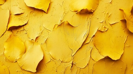 Naklejka premium The natural texture of wax yellow presents a unique natural beauty. In nature, yellow is often found on fallen leaves, bark, soil and some rock surfaces, presenting a warm and calm atmosphere. 