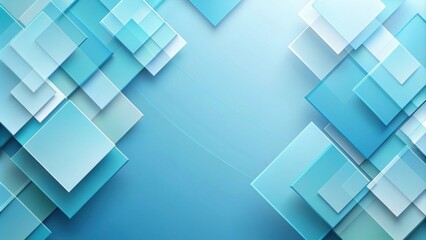 Abstract pastel blue background with overlapping square shapes, abstract, pastel, blue, background, geometric, squares, pattern