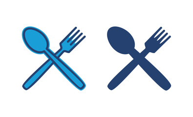 spoon and fork icon vector. spoon, fork and knife icon vector. restaurant icon
