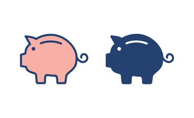 Piggy bank icon vector. piggy money icon