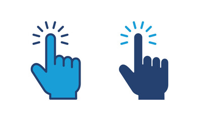 Obraz premium Hand click icon vector. pointer icon vector. hand cursor icon vector
