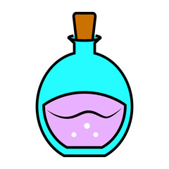 Happy Hallowen icon vector. silhouette house and moon