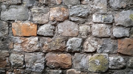 Fototapeta premium Texture of a stone wall. Old castle stone wall texture background. Stone wall as a background or texture. Part of a stone wall, for background or texture , ai